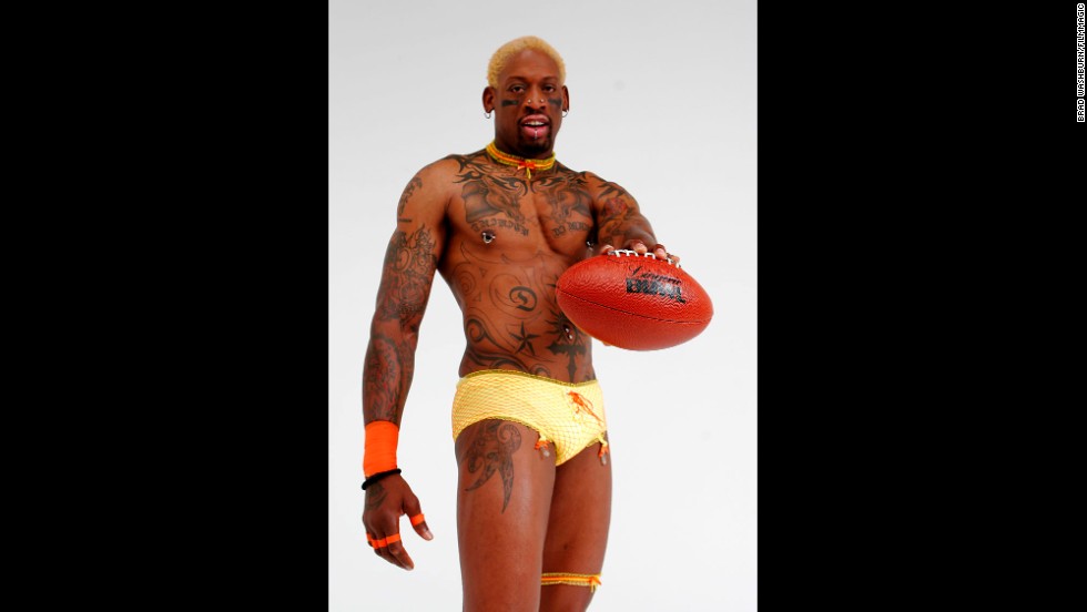 Dennis Rodman: Hoops, hair and tattoos. 