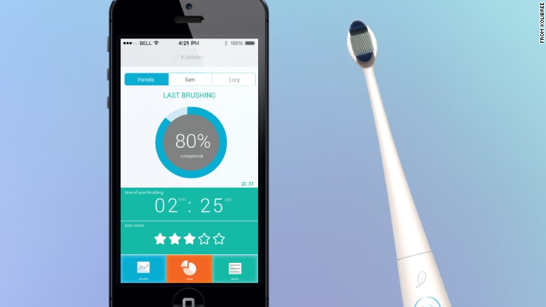 toothbrush connects to phone