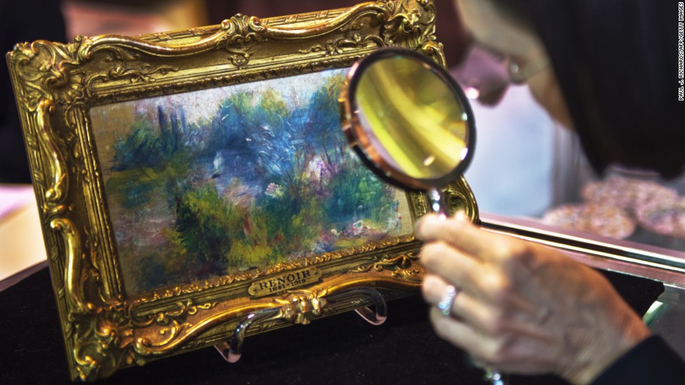A 19th-century Renoir painting was stolen from a US museum in 1951 and then bought at a flea market in 2010. A judge later ruled that it to be returned to the museum. The 5½-by-9-inch painting, titled &quot;Landscape on the Banks of the Seine,&quot; was bought for $7 at a flea market by a Virginia woman.