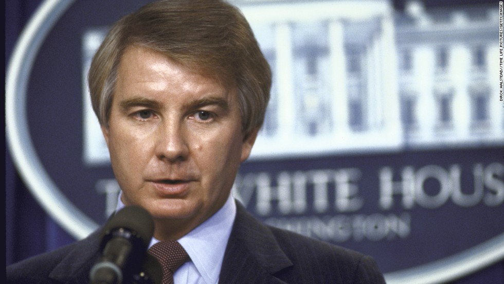 &lt;a href=&quot;http://www.cnn.com/2014/01/10/politics/reagan-spokesman-dies/index.html&quot; target=&quot;_blank&quot;&gt;Larry Speakes&lt;/a&gt;, who served as President Ronald Reagan&#39;s press secretary, died January 10 at his home in Cleveland, Mississippi, following a lengthy illness, according to Bolivar County Coroner Nate Brown. He was 74.