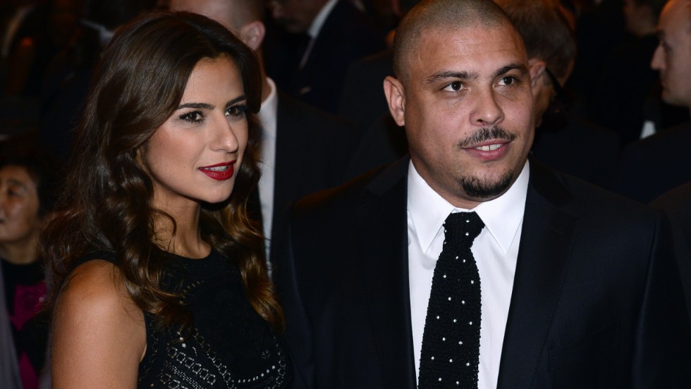 Another Brazilian -- three-time World Footballer of the Year -- Ronaldo was also in attendance, alongside girlfriend Paula Morais. The former forward now works on behalf of Brazil&#39;s 2014 World Cup committee. 