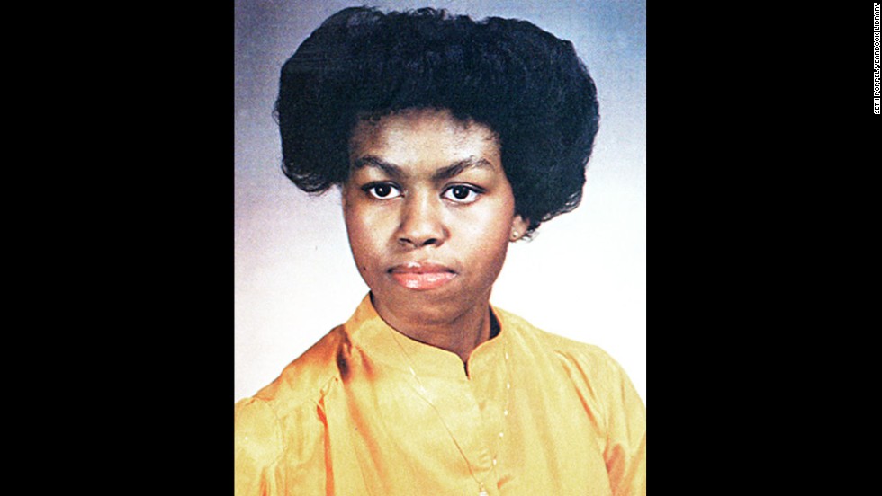 Obama, seen here in her 1981 yearbook photo, was salutatorian of her high school&#39;s senior class.