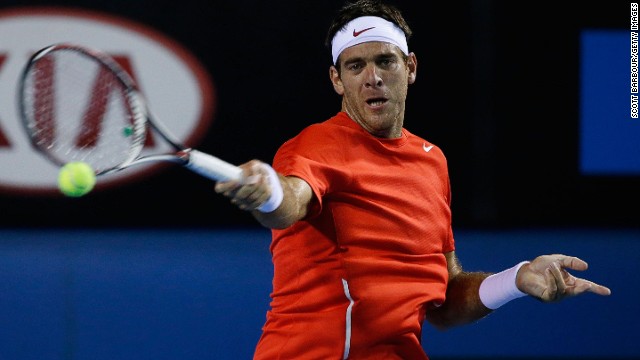 Fifth seed Juan Martin del Potro was knocked out of the second round at the Australian Open by Spain&#39;s Roberto Bautista Agut. 