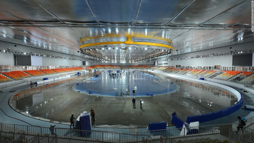Sochi&#39;s new Adler Arena for speed skating is pictured in November 2012.