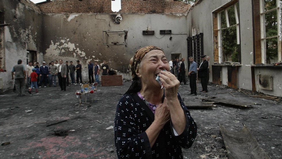 On September 1, 2004, armed Chechen rebels took approximately 1,200 children and adults hostage at a school in Beslan, North Ossetia. Hundreds of people were killed as a result of the three-day siege in southern Russia.