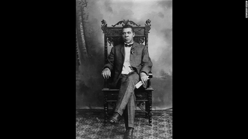 Booker T. Washington, educator and champion of rights for blacks, was born to a black woman, Jane. She never named his white father, who &lt;a href=&quot;http://www.encyclopediaofalabama.org/face/Article.jsp?id=h-1506&quot; target=&quot;_blank&quot;&gt;was said to be a nearby planter&lt;/a&gt;. 