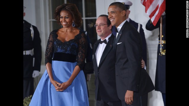 Hollande goes stag at State Dinner