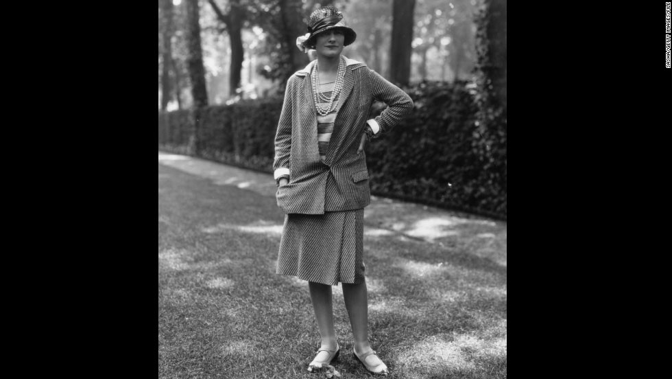 Casual, chic, Coco. The French designer&#39;s stylish suits -- pictured here in 1929 -- were part of a new era of comfortable fashion for women. 