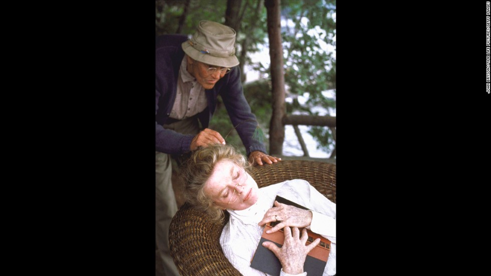 &lt;strong&gt;Katharine Hepburn (1982):&lt;/strong&gt; Henry Fonda and Katharine Hepburn appear in a scene from &quot;On Golden Pond,&quot; which won Hepburn her fourth Oscar for best actress.