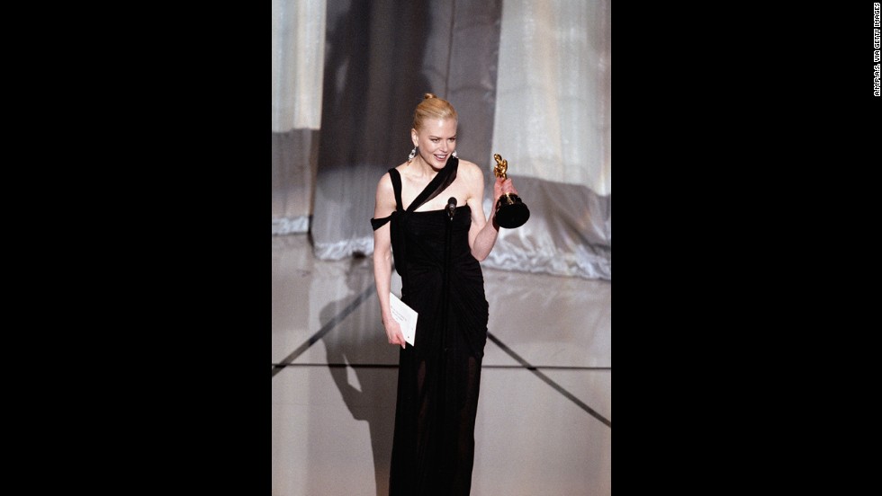 &lt;strong&gt;Nicole Kidman (2003):&lt;/strong&gt; Nicole Kidman accepts her award for her role in &quot;The Hours.&quot; 