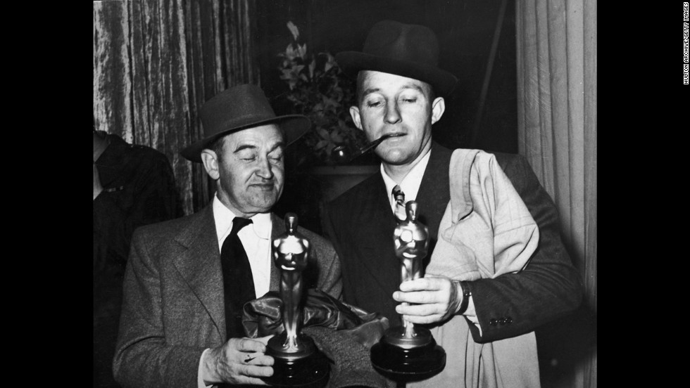 &lt;strong&gt;Bing Crosby (1945):&lt;/strong&gt; Bing Crosby, right, and co-star Barry Fitzgerald find a reason to celebrate after the 1945 awards ceremony. They won the best actor and best supporting actor awards, respectively, for &quot;Going My Way.&quot;