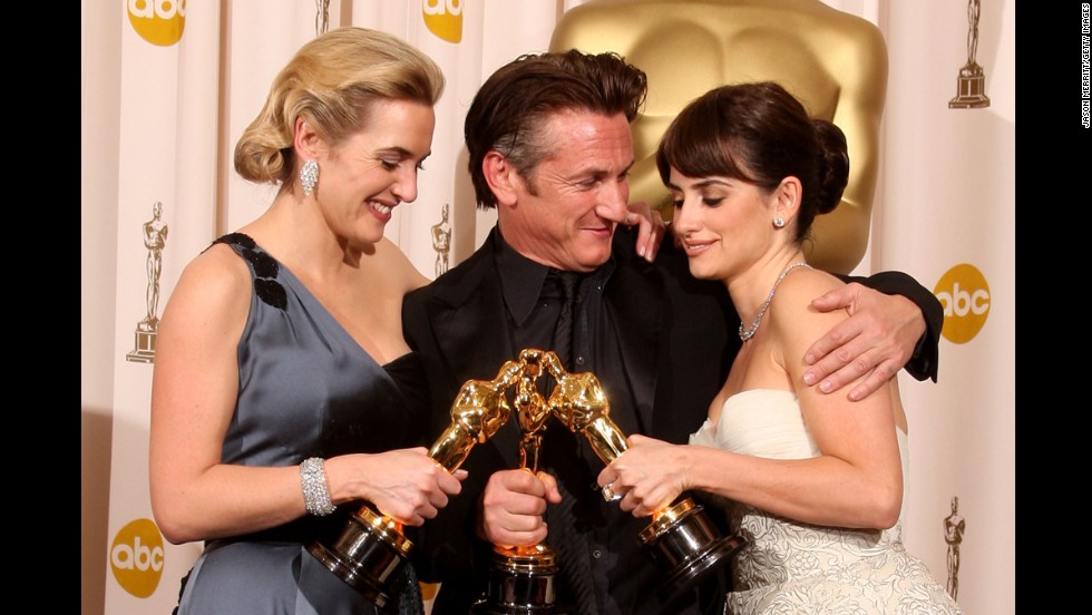 &lt;strong&gt;Sean Penn (2009):&lt;/strong&gt; Sean Penn, here with best actress Kate Winslet, left, and best supporting actress Penelope Cruz, gave the performance of a lifetime as openly gay politician and activist Harvey Milk in &quot;Milk.&quot; The academy rewarded Penn with his second best actor Oscar at the 2009 ceremony. 