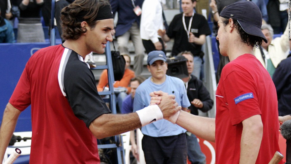 Those expectations were raised when an 18-year-old Gasquet saved three match points to beat Roger Federer, left, at the Monte Carlo Masters in 2005. 