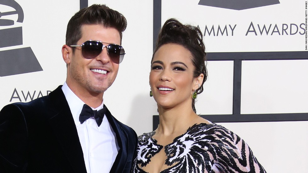 Actress Paula Patton &lt;a href=&quot;http://www.cnn.com/2014/10/09/showbiz/thicke-patton-divorce-filing/index.html&quot;&gt;filed for divorce from her husband&lt;/a&gt;, singer Robin Thicke, in October 2014. The couple, who mutually &lt;a href=&quot;http://i2.cdn.turner.com/cnn/dam/assets/140519094748-andy-samberg-may-2014-story-top.jpg&quot; target=&quot;_blank&quot;&gt;decided to separate in February&lt;/a&gt;, have one child together, Julian Fuego. 