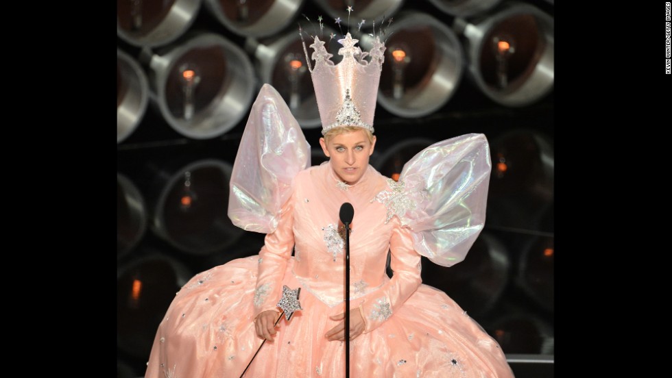 DeGeneres channels Glinda the Good Witch from &quot;The Wizard of Oz.&quot;