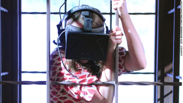 Maisie Williams wears an Oculus Rift headset during a &quot;Game of Thrones&quot; exhibit this month at South by Southwest.