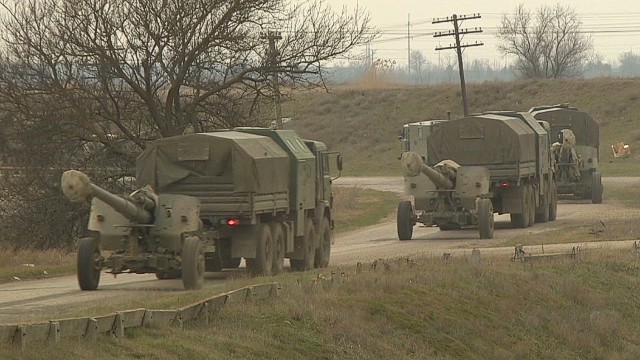 Russian artillery deployed around Crimea