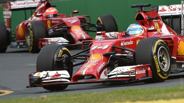 Ferrari&#39;s Fernando Alonso and Kimi Raikkonen finished fourth and seventh respectively at the Australian Grand Prix.