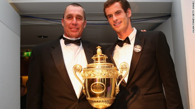 With coach Ivan Lendl, left, by his side, Andy Murray ended Britain&#39;s 77-year men&#39;s singles drought at Wimbledon. 