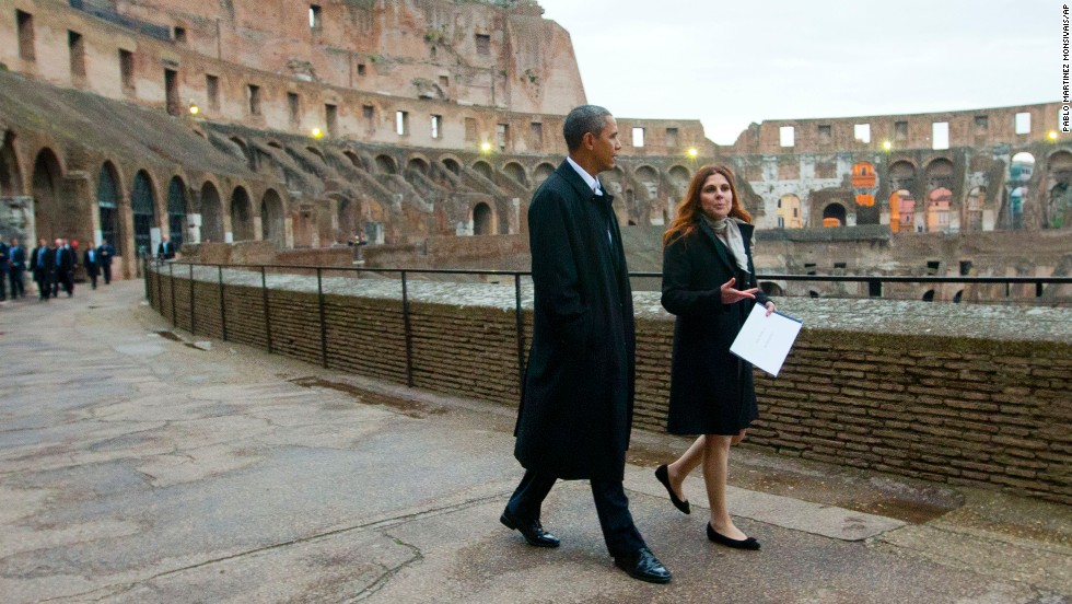 U.S. President Barack Obama tours the Colosseum in Rome on Thursday, March 27. Click through to see other photos from Obama&#39;s trip to Europe this week.