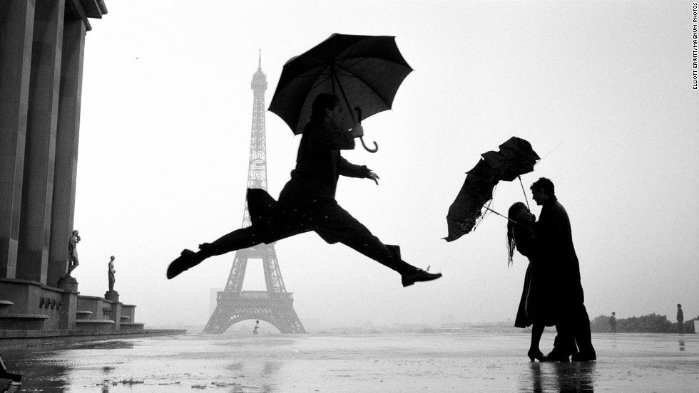 The tower on a rainy Paris day in 1989. 