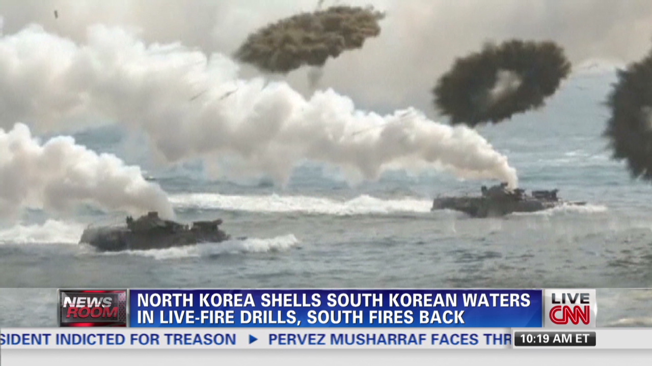 North South Korea Exchange Fire At Sea Cnn Video