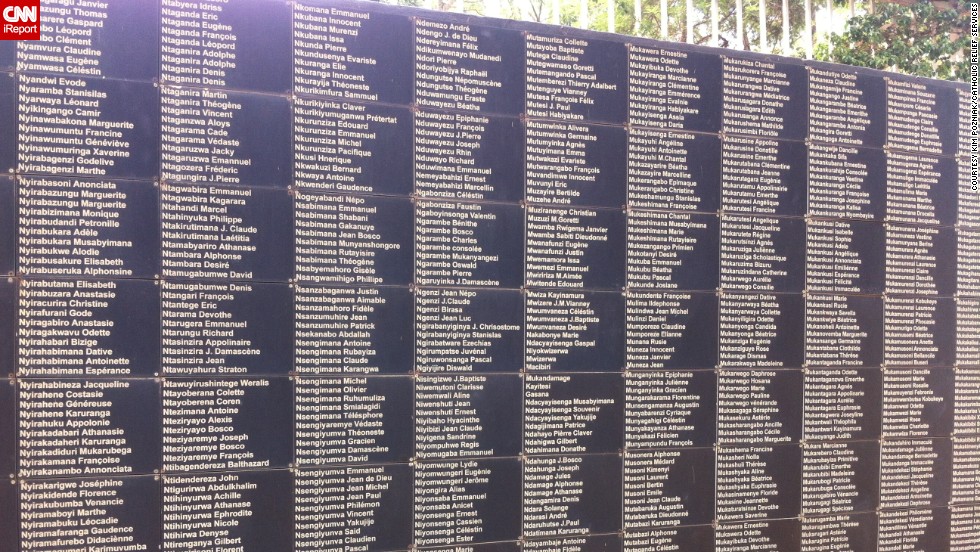 Historians have recorded only some of the names of the people lost in the 100 days of violence in 1994 that killed nearly 1 million people. This wall at the &lt;a href=&quot;http://www.kigaligenocidememorial.org/old/centre/gardens/wallofnames.html&quot; target=&quot;_blank&quot;&gt;Kigali Genocide Memorial&lt;/a&gt; in the country&#39;s capital is an on-going project.