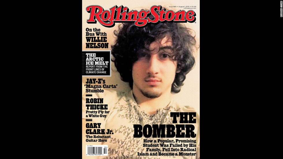 The&lt;a href=&quot;http://www.cnn.com/2013/07/17/studentnews/tsarnaev-rolling-stone-cover/&quot; target=&quot;_blank&quot;&gt; August 2013 cover of Rolling Stone&lt;/a&gt; featured Tsarnaev and sparked a backlash against the magazine.