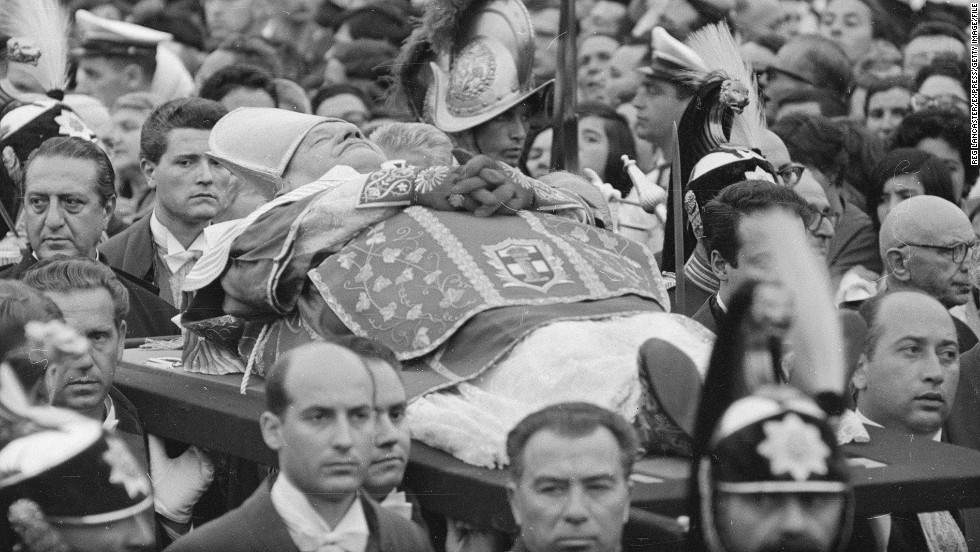 But he died in June 1963, before the council&#39;s aims could be seen through to their conclusion. On his death, he was hailed as the &quot;Pope of Unity and Peace.&quot; Thousands filled St Peter&#39;s Square to mourn &quot;Il Papa Buono&quot; (&quot;the good Pope&quot;).