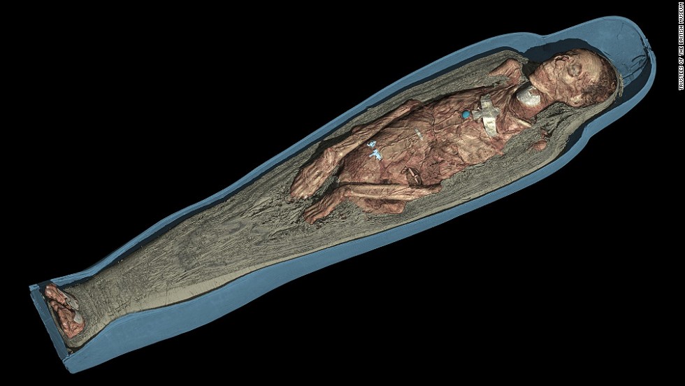 Thanks to the 3-D visualization software, researchers were able to see the placement and detail of the amulets that decorated Tamut&#39;s corpse for the first time.