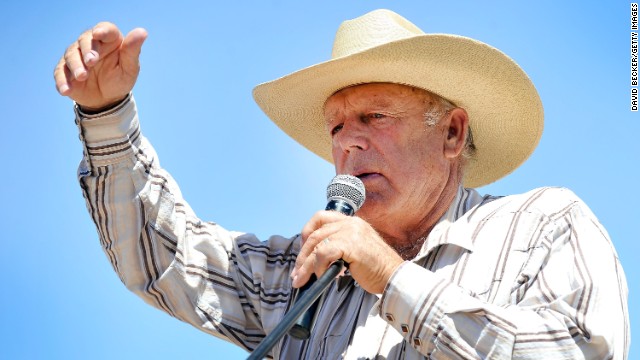 BUNKERVILLE, NV - APRIL 24: Rancher Cliven Bundy speaks during a news conference near his ranch on April 24, 2014 in Bunkerville, Nevada. The Bureau of Land Management and Bundy have been locked in a dispute for a couple of decades over grazing rights on public lands. (Photo by David Becker/Getty Images)