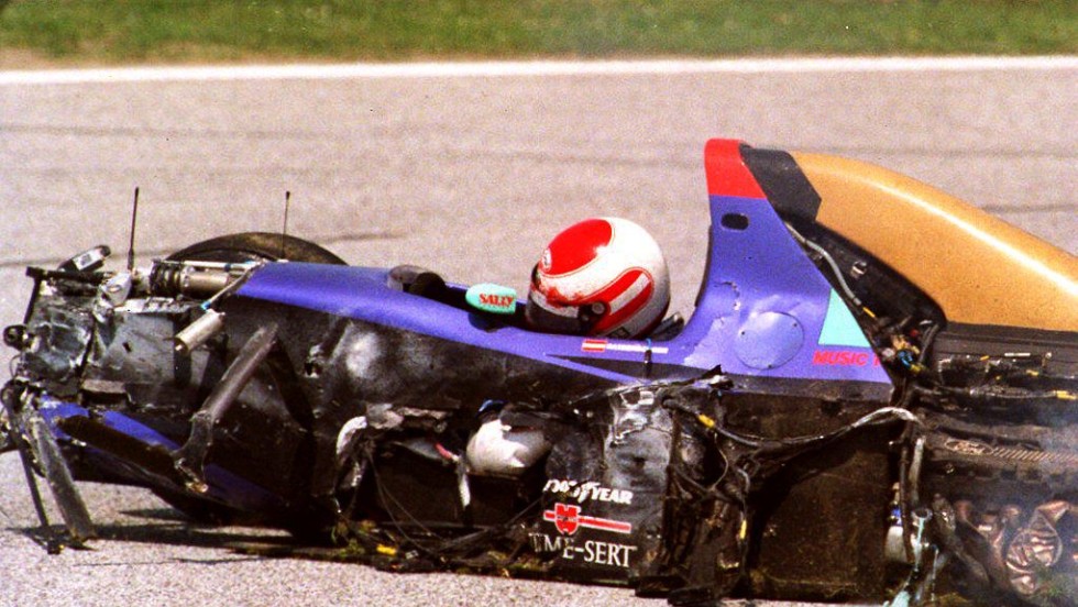 Ratzenberger crashed at about 200 mph during qualifying for the San Marino Grand Prix at the Imola race track and died as a result of his injuries.