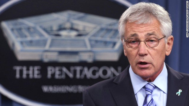 ARLINGTON, VA - MAY 01: U.S. Defense Secretary Chuck Hagel delivers remarks about the Defense Department&#39;s sexual assault prevention and response program at the Pentagon May 1, 2014 in Arlington, Virginia. Reports of sexual assaults by members of the military rose by 50 percent. Pentagon officials said they believe the increase is because of a vigorous campaign to get more victims to to report the crimes and not because of a real rise in the number of assaults. (Photo by Chip Somodevilla/Getty Images)