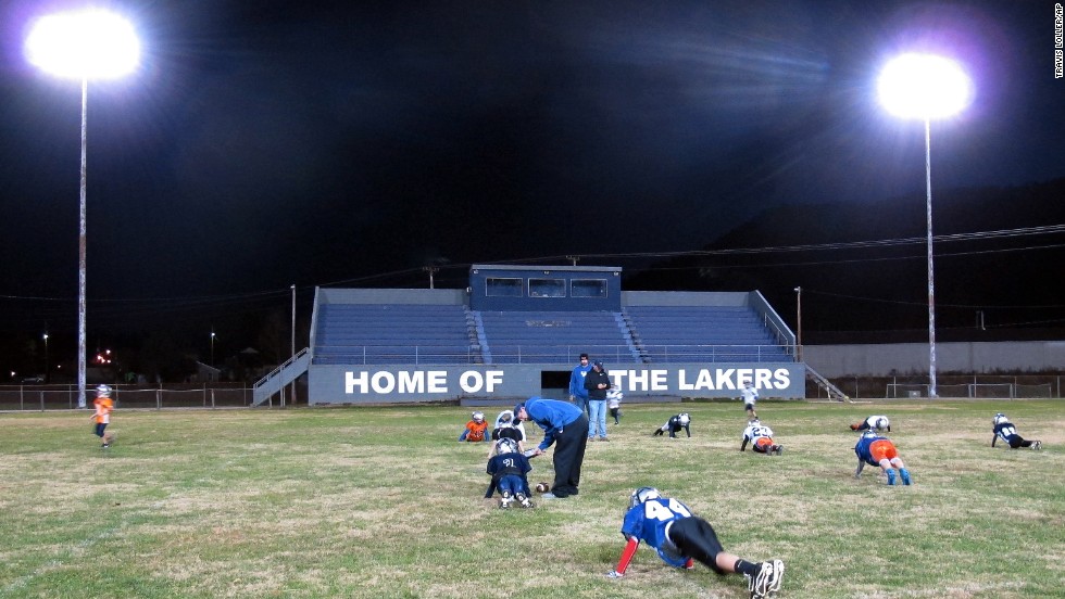 The football field in Lake City sits empty most of the year. Officials hope the Rocky Top project will jump-start the local economy and lead to a first-class athletic complex that draws in area youth.
