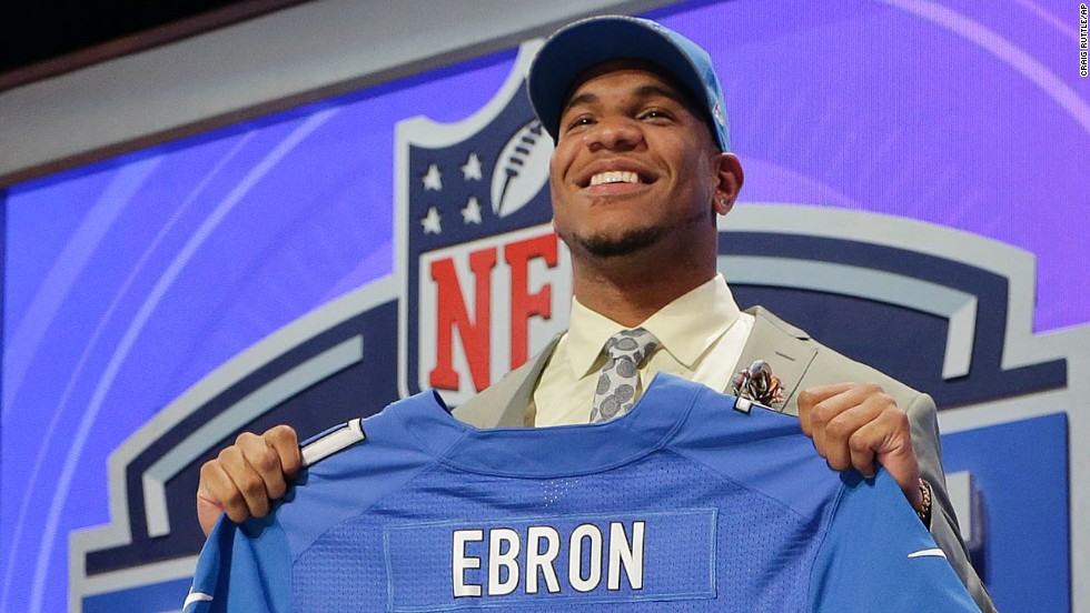 Eric Ebron, a tight end from North Carolina, was selected by the Detroit Lions with the 10th pick.