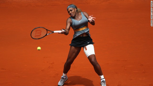 Serena Williams in action during the Mutua Madrid Open. 