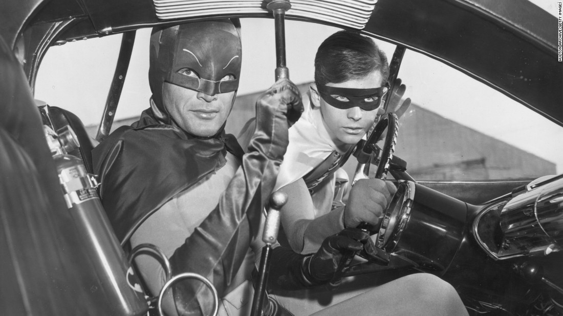 Adam West, left, and Burt Ward portrayed the Dynamic Duo in the wildly popular 1960s TV series &quot;Batman.&quot;