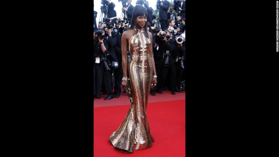 Naomi Campbell lit up the red carpet in this discoball of a dress, which is custom made Robert Cavalli, as she arrived for the screening of &quot;Biutiful&quot; in 2010. 