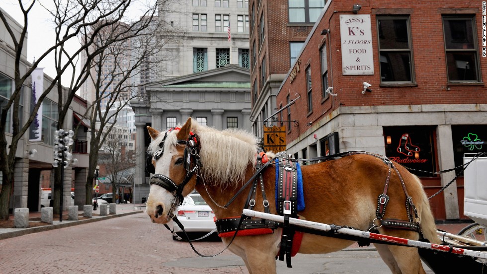 The historic tourist attraction of Boston&#39;s Faneuil Hall is at risk of coastal flooding.