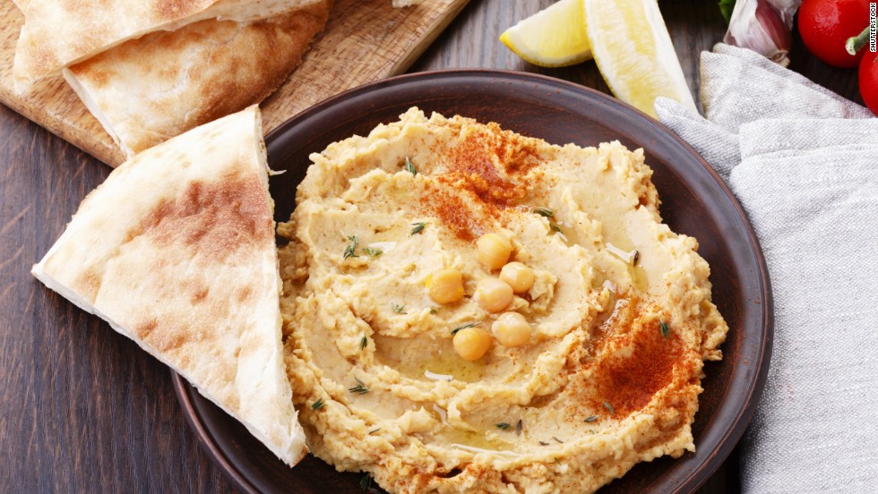 A cup of hummus has 15 grams of fiber. Made of chickpeas and spices, hummus makes a great snack. Use whole-wheat pita points to boost the fiber even more.