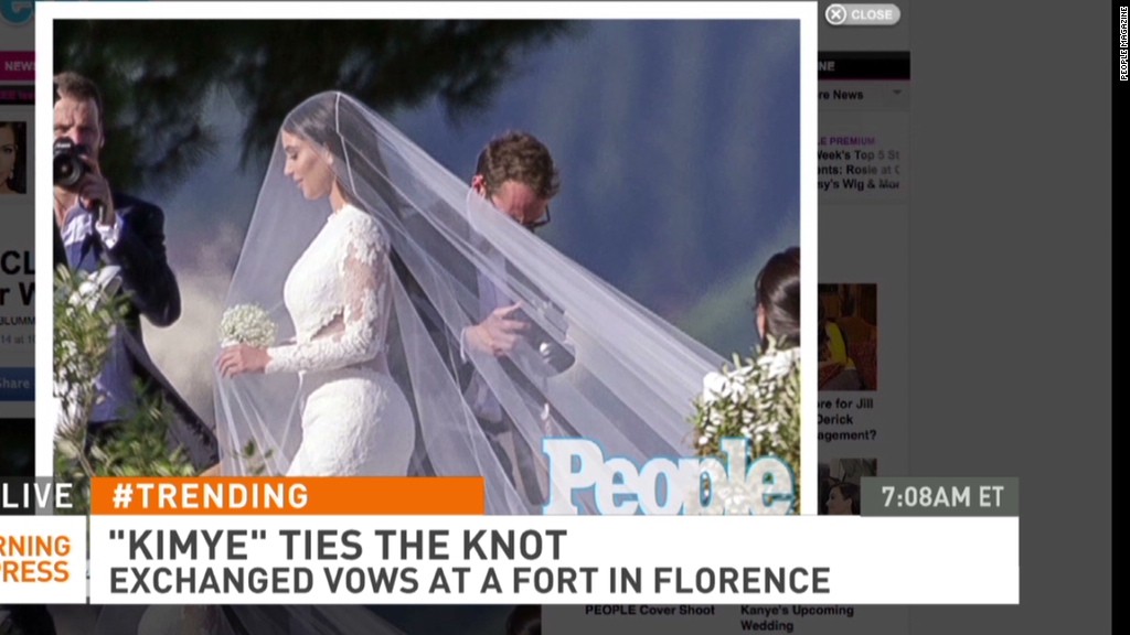 See Kim Kardashian In Her Wedding Dress Rapper Kanye West And His Fiance Kim Kardashian Tied The Knot At The Forte Di Belvedere In Florence Italy 63 No Yes Off Https Ht Cdn Turner Com Cnn Big Showbiz 2014 05 26 Mxp Kim Kardashian Kanye West