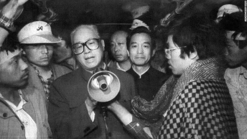 May 19, 1989, the sixth day of hunger strikes. Communist Party General Secretary Zhao Ziyang arrives at Tiananmen Square to address the students. He begins his now-famous speech by saying: &quot;Students, we came too late. We are sorry.&quot; The next day, Premiere Li Peng declares martial law in parts of Beijing.