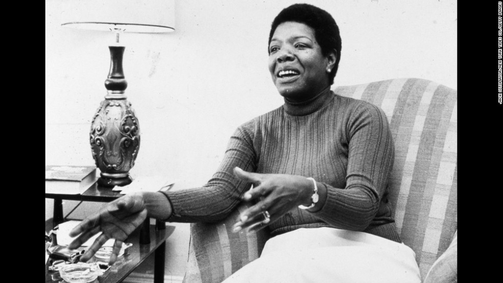 Angelou speaks during an interview at her home in 1978.