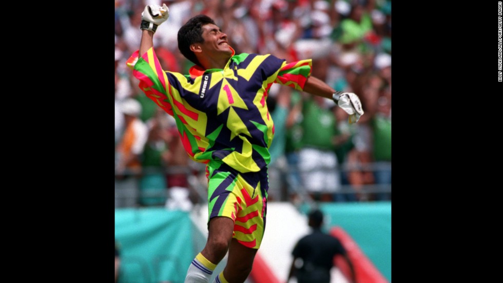 Mexico goalkeeper Jorge Campos played with distinction for &quot;El Tri&quot; at two World Cups, leaving his sartorial mark on both USA &#39;94 and France &#39;98. The Aztec-inspired number sported by Campos 16 years ago was impressive (more on that shortly), but arguably his finest fashion hour arrived four years earlier. This florescent assault on the senses worn by Campos in the U.S. was burned into the memories, and retinas, of football fans across the globe.&lt;br /&gt;