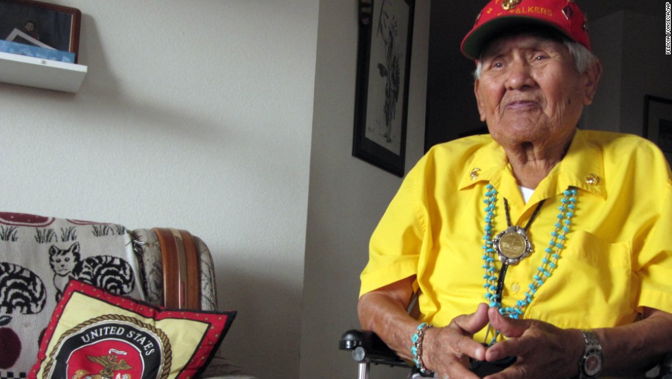 Nez, seen at his home in 2009, told his story in his book, &quot;Code Talker.&quot; He said he decided to tell his story because he wanted to share the contributions and sacrifices of the Navajo during World War II.