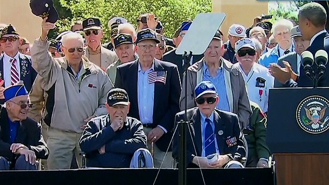 Obama pays tribute to D-Day veterans