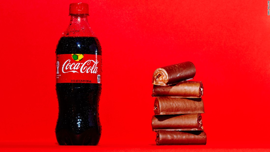 A 20-ounce bottle of Coca-Cola Classic contains 65 grams of sugar, which is the same amount of sugar found in five Little Debbie Swiss Rolls.