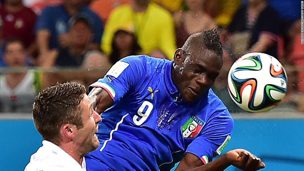 Balotelli scored the winning goal when Italy defeated England 2-1 at the World Cup in Brazil.