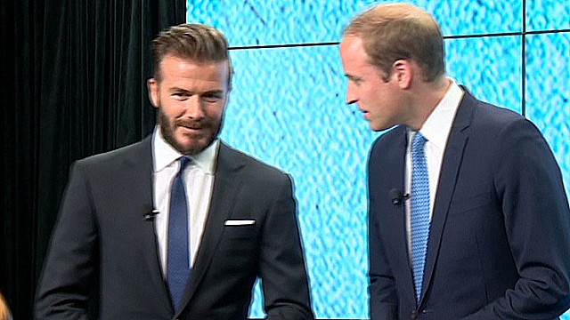 2014: Prince William, Beckham join forces