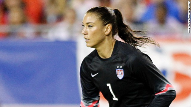 Goalkeeper Hope Solo has won two gold medals and played in two World Cups. 